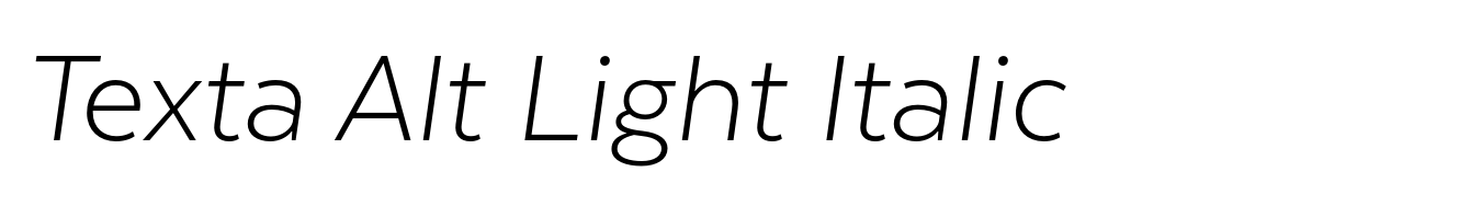 Texta Alt Light Italic